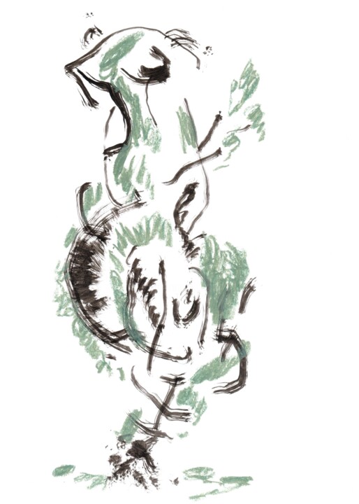 Ink Album (Lizard) 图画, 11x7.9 in