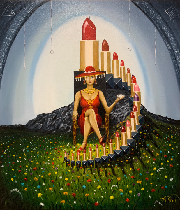 Peinture intitulée "Image" par Anton Vishnevsky (A. Vish), Œuvre d'art originale, Huile Monté sur Panneau de bois