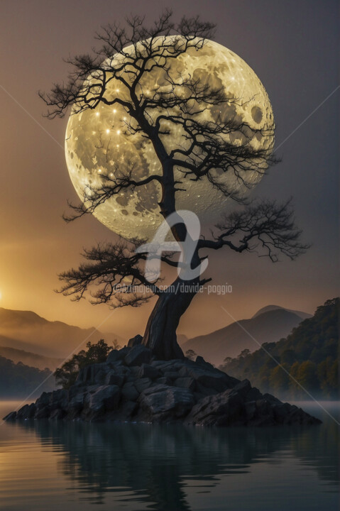 Moon 数字艺术, 29.5x19.7 in
