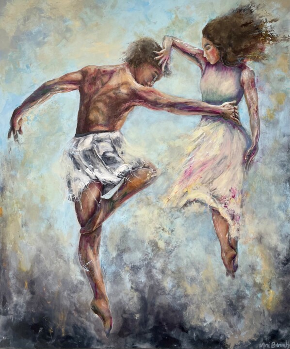 Roman Dancers 绘画, 47.2x39.4 in