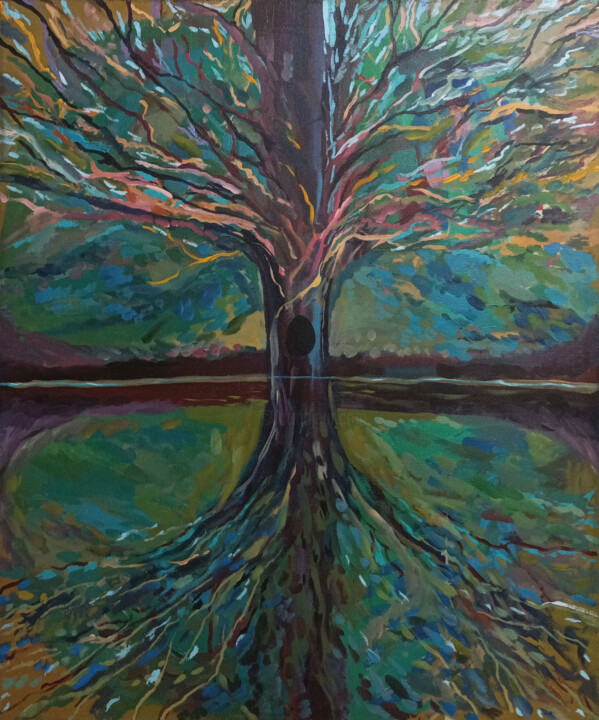 Yggdrasill Schilderij, 47,2x39,4 in