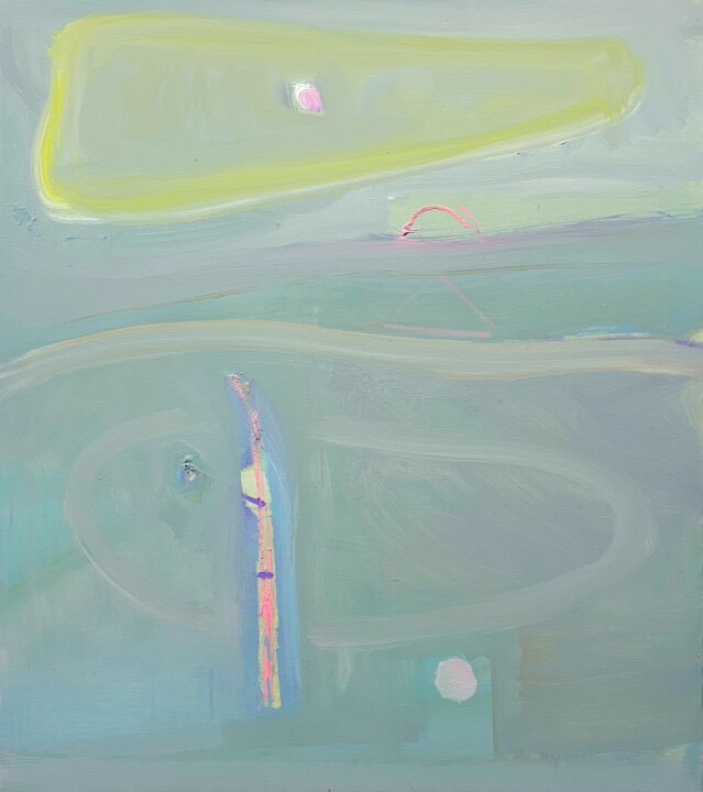 Peinture intitulée "Simple Landscape" par Zakhar Shevchuk, Œuvre d'art originale, Huile Monté sur Châssis en bois