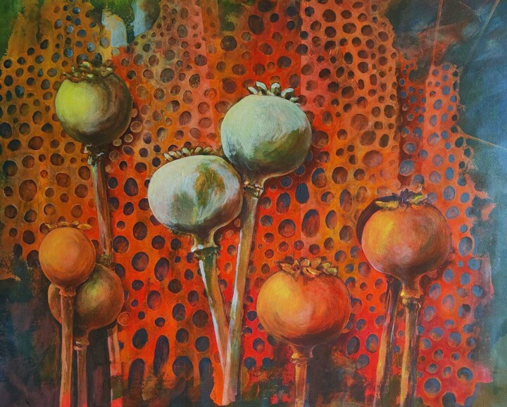 Ζωγραφική με τίτλο "Galaktyka" από Krzysztof Bendinger, Αυθεντικά έργα τέχνης, Ακρυλικό