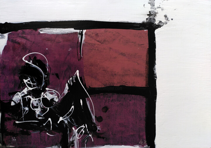 Re-Clining #3 绘画, 15.8x22.4 in