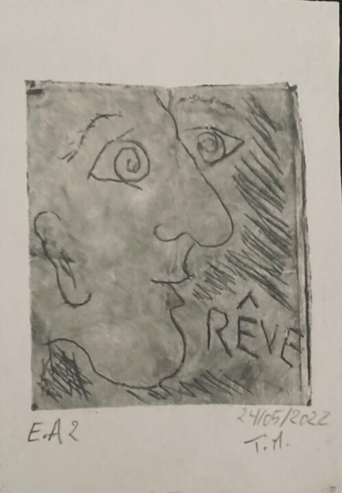 Rêves… 印花与版画, 4.1x2.8 in