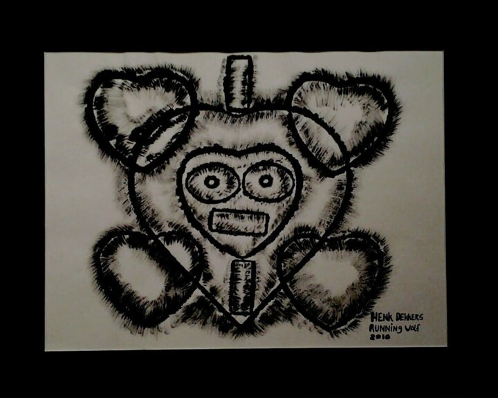 A heart with eyes 图画, 11.8x15.8 in