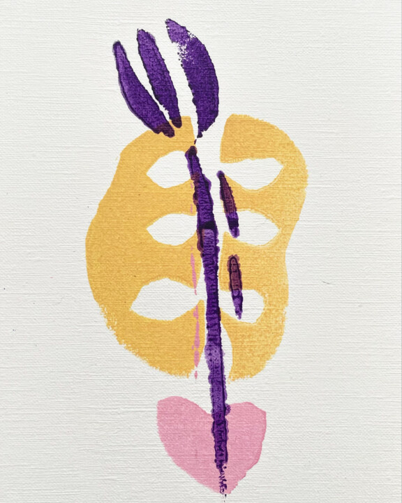 Croissance 绘画, 7.1x5.9 in