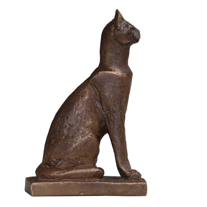 Sitzende Katze 雕塑, 5.5x2 in