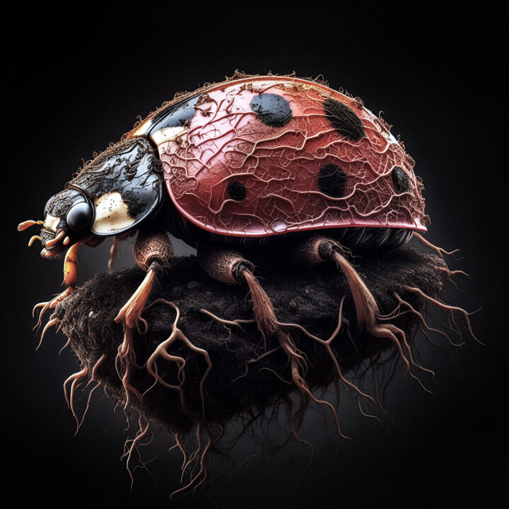 "THE LADYBUG" başlıklı Dijital Sanat Luigi M. Verde tarafından, Orijinal sanat, AI tarafından oluşturulan görüntü
