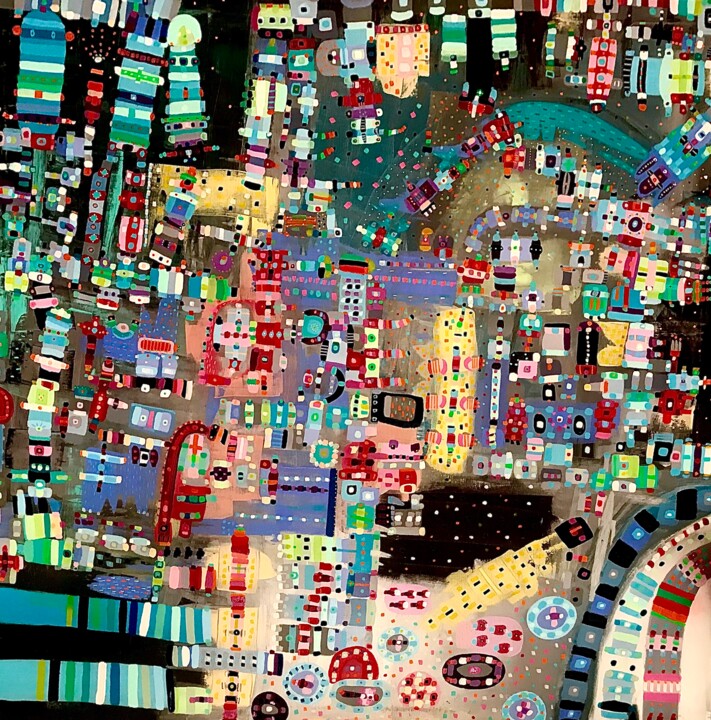 Darkcity 绘画, 48x48 in