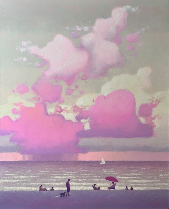Schilderij getiteld "A fabulous moment o…" door Andrii Kovalyk, Origineel Kunstwerk, Olie Gemonteerd op Frame voor houten br…