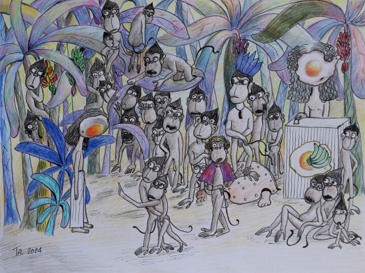The Trial 绘画, 9.5x12.6 in