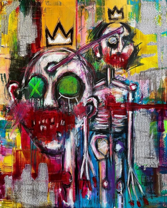 Peinture intitulée "L'autre, c'est moi" par Valentin Cannarozzo, Œuvre d'art originale, Acrylique