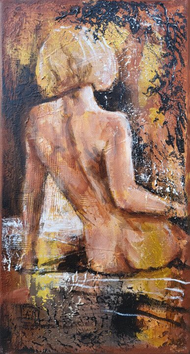Serie Nudity. #Sensual Woman. N 122. 绘画, 15.8x7.9 in
