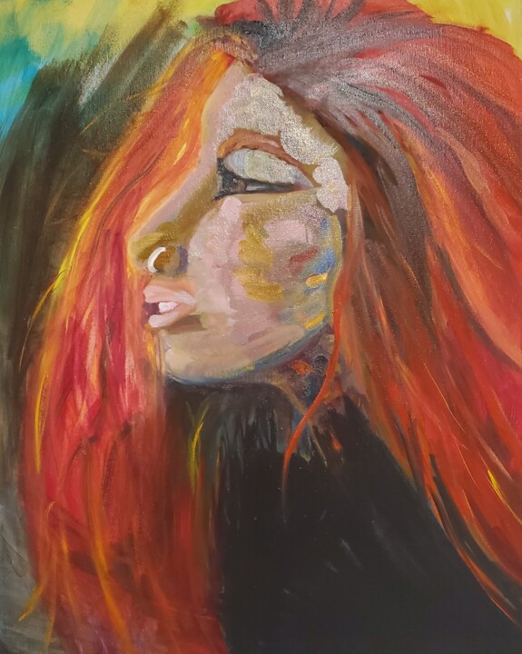 Pintura intitulada "Wild Woman Becoming" por Naomi Czupryna, Obras de arte originais, Óleo