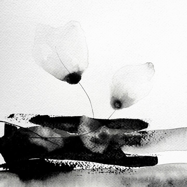 Peinture intitulée "Il et Elle (4)" par Isabelle Mignot, Œuvre d'art originale, Encre