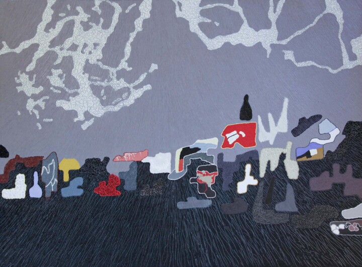 Painting titled "Le Croisic 1" by Claude Diaz (Seg), Original Artwork, Oil