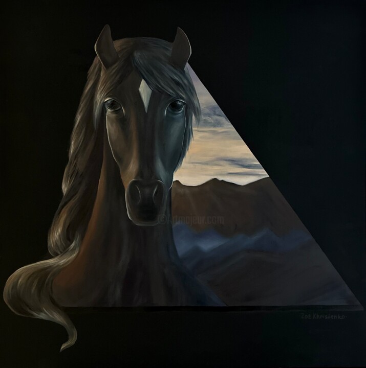 Horse 绘画, 29.9x29.9 in