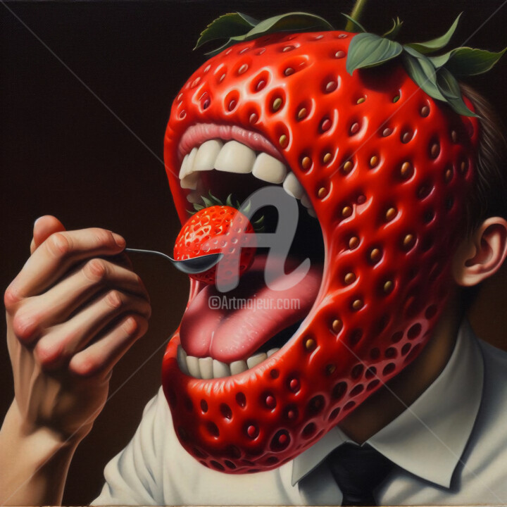 Strawberries. 数字艺术