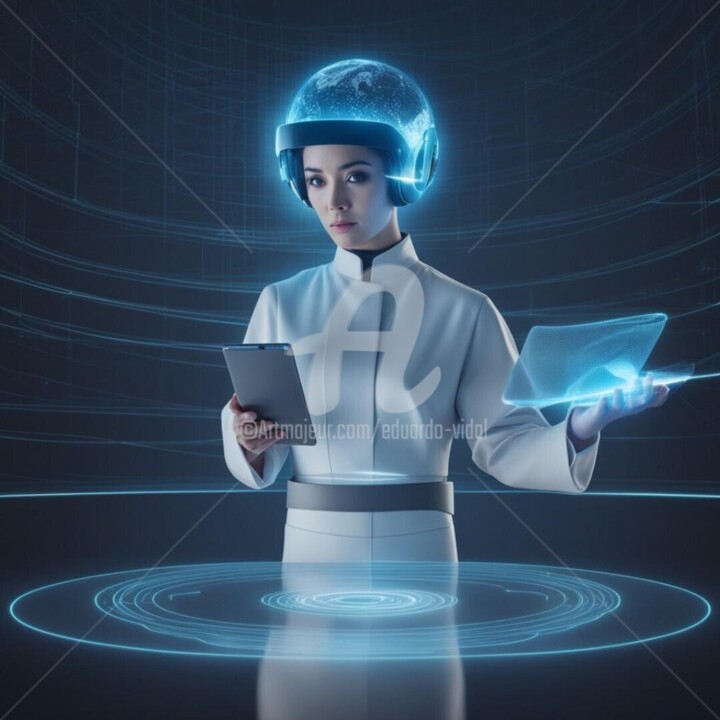 数字艺术 标题为“future quantum doct…” 由Eduardo Vidal, 原创艺术品, 数字油画