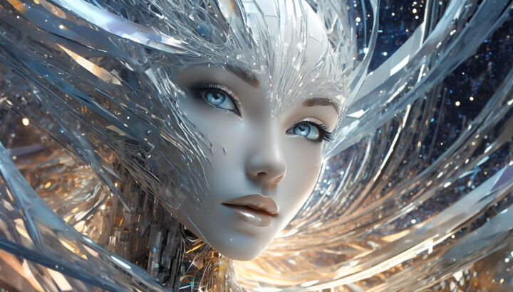 Digital Arts titled "Android Convection" by Jacek Dudziński, Original Artwork, Digital Painting
