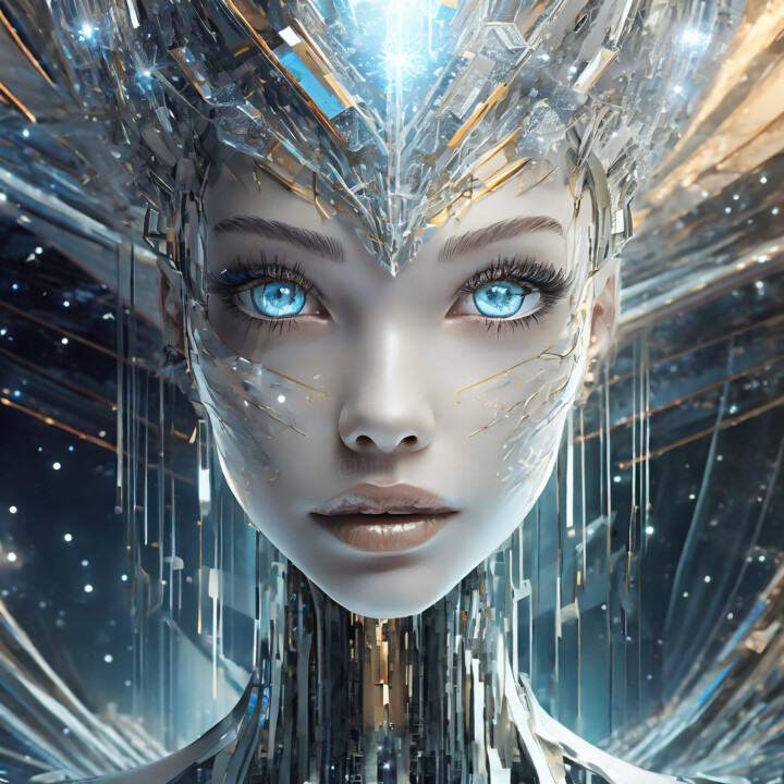 Digital Arts titled "Where Android" by Jacek Dudziński, Original Artwork, Digital Painting