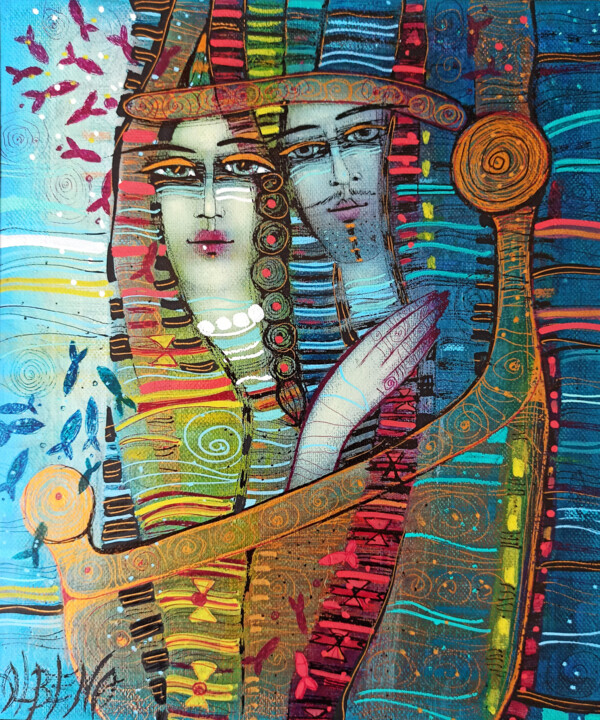 Voyages voyages 绘画, 11.8x9.8 in