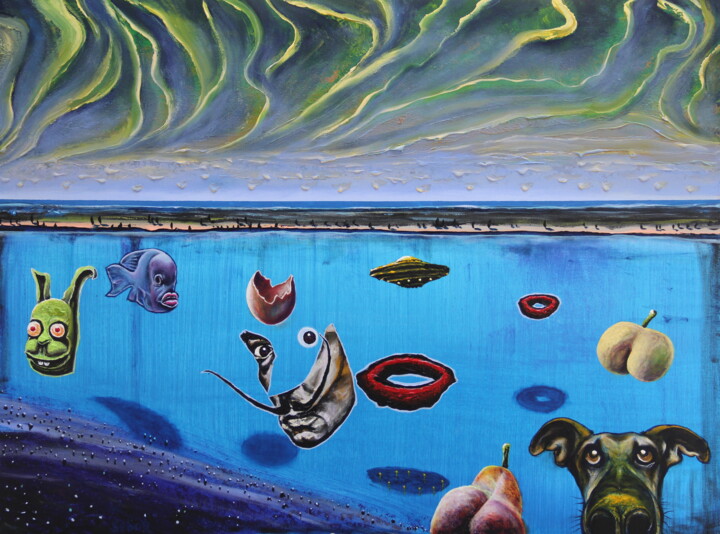 Dude's Dream 绘画, 29.9x40.2 in