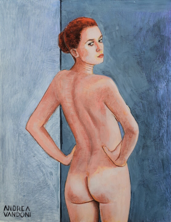 Red Girl 绘画, 13.8x10.6 in