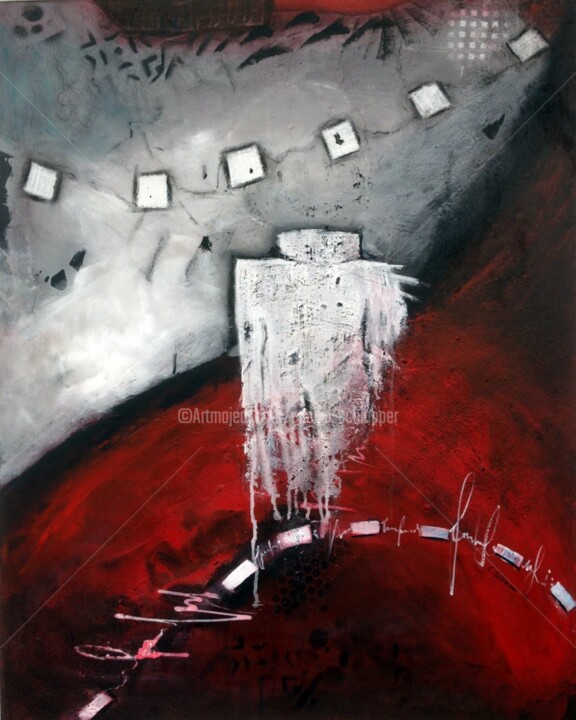 Malerei mit dem Titel "Art Shadow VIII Acr…" von Cäcilia Schlapper, Original-Kunstwerk, Acryl Auf Keilrahmen aus Holz montie…