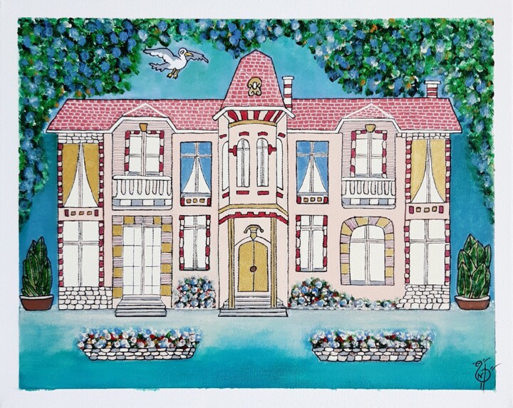 Maison Louis David revisitée 绘画, 13x16.1 in