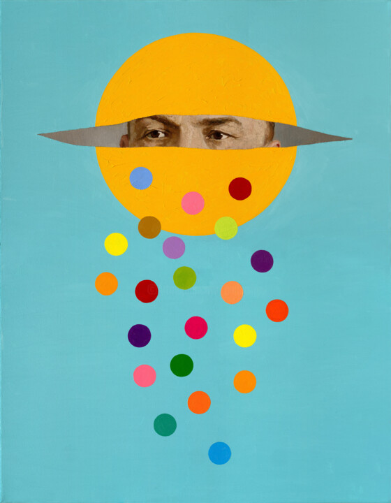Recycled Lenin #9 Pittura, 35,4x27,6 in