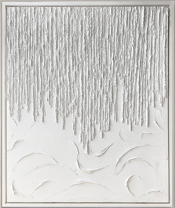 Painting titled "Dew drops" by Cristina Simeoni, Original Artwork, Acrylic Mounted on Wood Stretcher frame