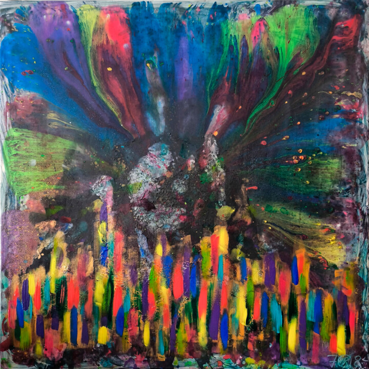 Born Painting, 31.5x31.5 in