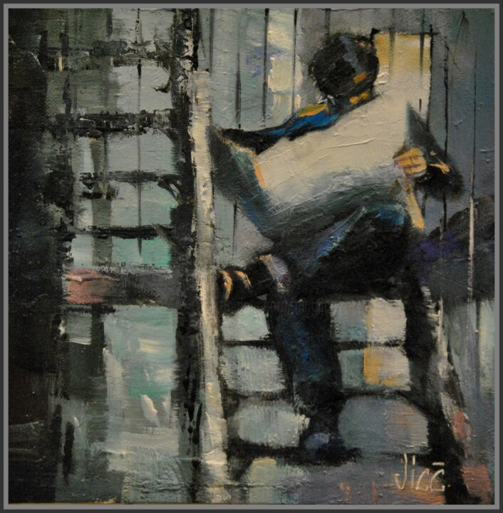 Peinture intitulée "Journal des bonnes…" par Jicé, Œuvre d'art originale, Huile Monté sur Carton