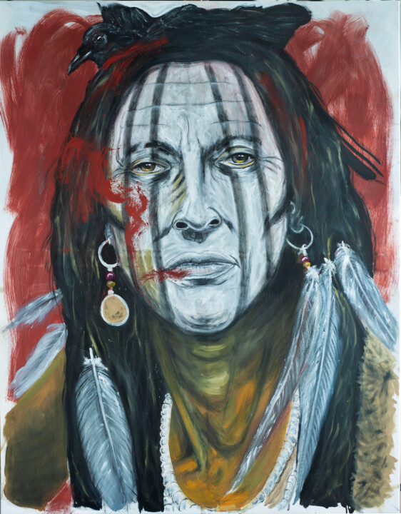 Indianer 绘画, 63x49.2 in