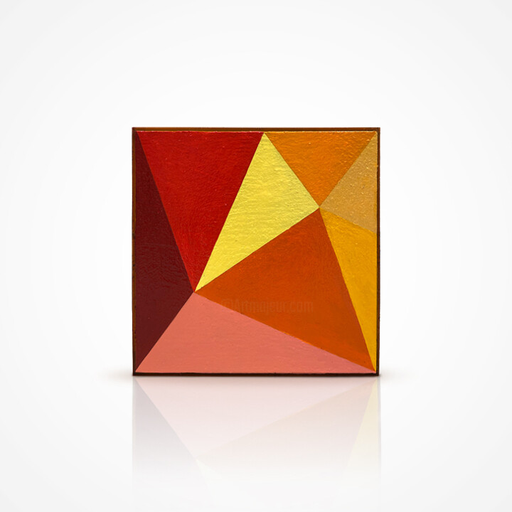 Peinture intitulée "Citrine Fragment, A…" par Christopher Davis, Œuvre d'art originale, Acrylique Monté sur Panneau de bois