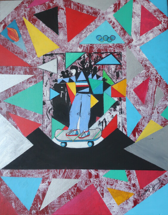 skateur 绘画, 23.6x19.7 in