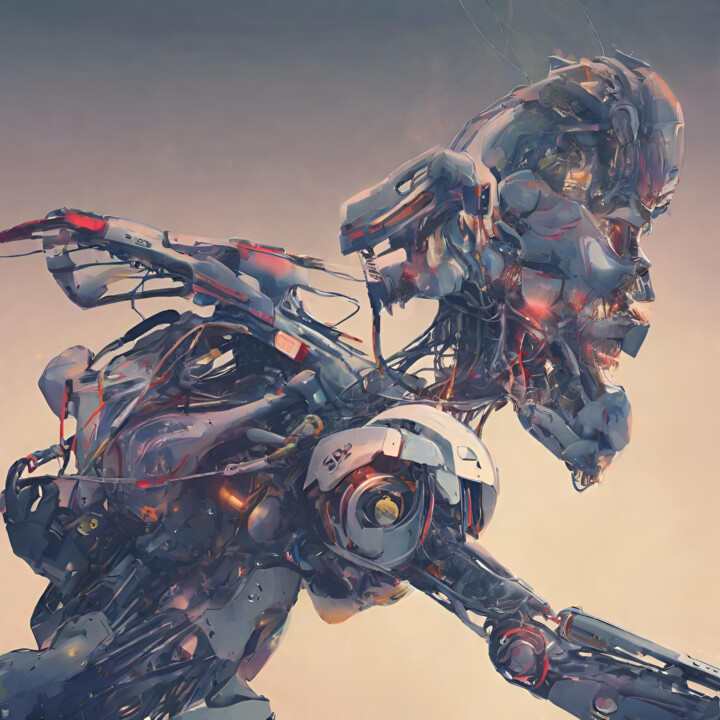 Digital Arts titled "Robot? . Im not rob…" by Reskatorsilver, Original Artwork, Digital Print