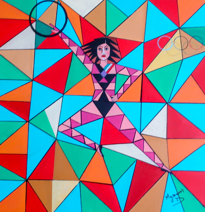 Gymnaste 绘画, 23.6x23.6 in