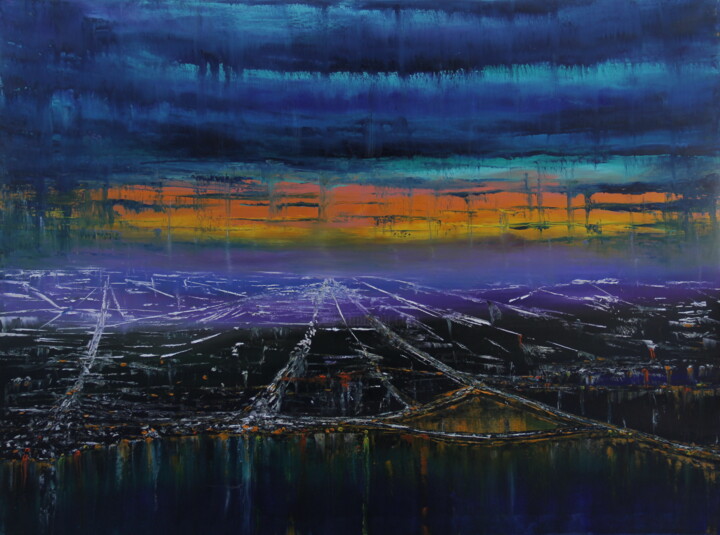City 绘画, 29.9x40.2 in