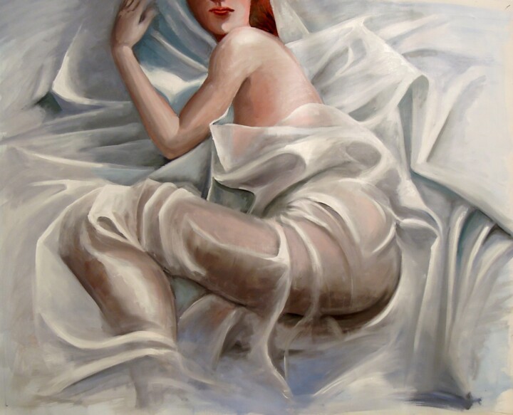 DANS LES PLIS DU SOMMEIL 绘画, 35.4x43.3 in