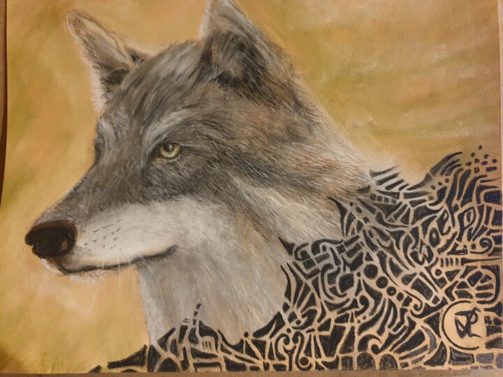 Brasnak, le Loup Gris 图画, 9.5x11.8 in