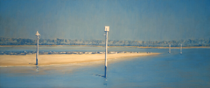 L'Anse du Pouldon, vers la pointe de Bodillo 绘画, 16.5x39.4 in