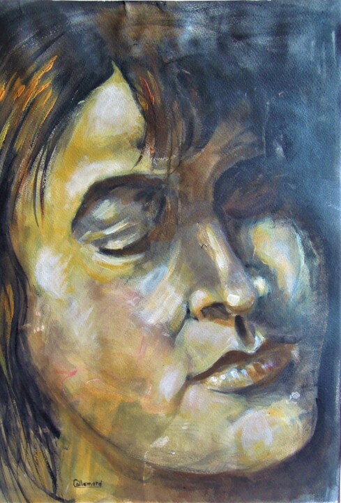 L' AUTRE REGARD 绘画, 21.7x15.8 in