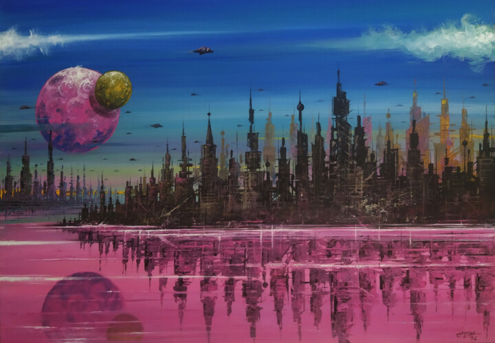 City-7 绘画, 27.6x39.4 in