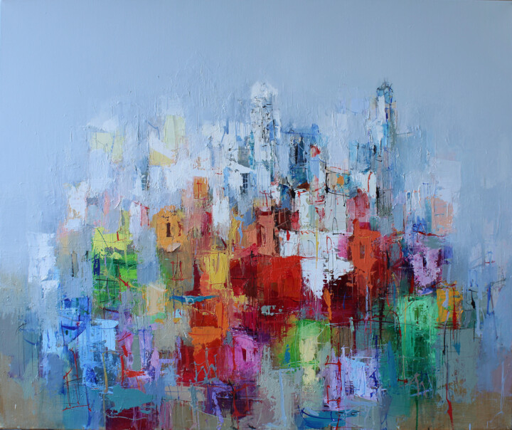 A summer day in Menton 绘画, 39.4x47.2 in
