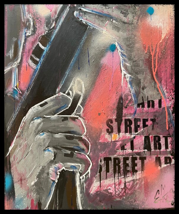 Street Art Hunter 绘画, 21.7x17.7 in