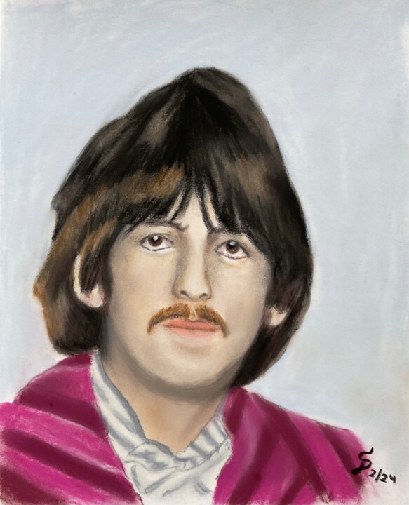 George Harrison 绘画, 11.8x9.5 in