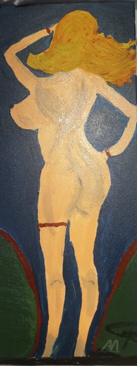 Painting "Curvy Woman" 绘画, 19.7x7.9 in